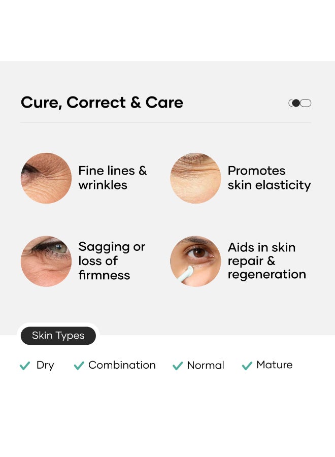 Cureskin Under Eye Gel for Dark Circles for Women and Men | Bio-Peptide Under Eye Gel to Reduce Dark Circles, Puffiness & Wrinkles | Under Eye Cream for Men and Women - Image 5